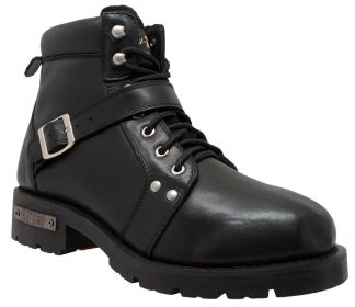 9143 Men&#039;s YKK Zipper Biker Boot-Black (size: 9M)